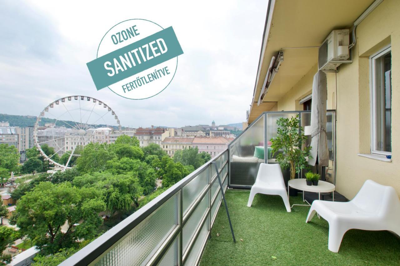 Standard Apartment By Hi5 - Incredible View With Terrace Budapest Kültér fotó